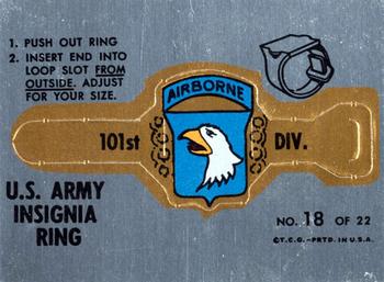 1966 Topps The Rat Patrol - Insignia Rings #18 101st Division Front