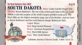 2000 Doral Celebrate America The 50 States #40 South Dakota Back