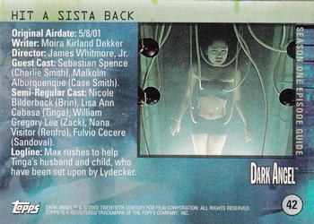 2002 Topps Dark Angel #42 Hit a Sista Back Back
