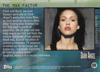 2002 Topps Dark Angel #59 The Max Factor Back