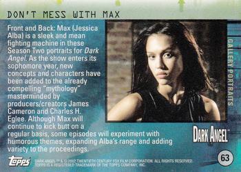 2002 Topps Dark Angel #63 Don't Mess with Max Back