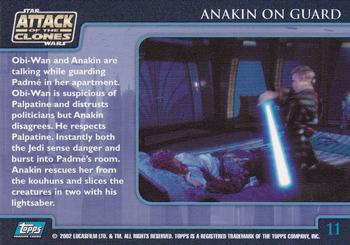 2002 Topps Star Wars: Attack of the Clones (UK) #11 Anakin on Guard Back