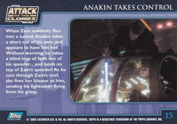 2002 Topps Star Wars: Attack of the Clones (UK) #15 Anakin Takes Control Back