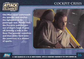 2002 Topps Star Wars: Attack of the Clones (UK) #16 Cockpit Crisis Back