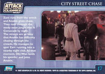 2002 Topps Star Wars: Attack of the Clones (UK) #17 City Street Chase Back