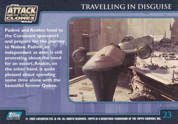 2002 Topps Star Wars: Attack of the Clones (UK) #23 Travelling in Disguise Back