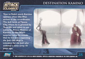 2002 Topps Star Wars: Attack of the Clones (UK) #28 Destination Kamino Back