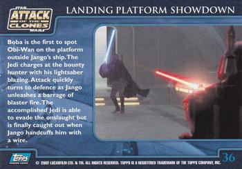 2002 Topps Star Wars: Attack of the Clones (UK) #36 Landing Platform Showdown Back