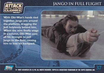 2002 Topps Star Wars: Attack of the Clones (UK) #37 Jango in Full Flight Back