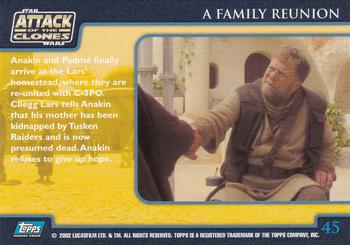 2002 Topps Star Wars: Attack of the Clones (UK) #45 A Family Reunion Back