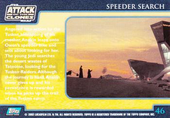 2002 Topps Star Wars: Attack of the Clones (UK) #46 Speeder Search Back