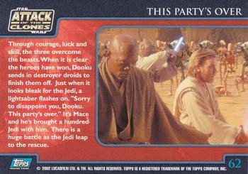 2002 Topps Star Wars: Attack of the Clones (UK) #62 This Party's Over Back