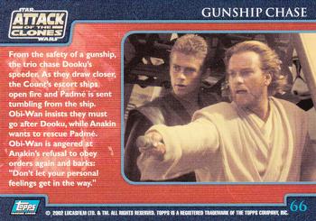 2002 Topps Star Wars: Attack of the Clones (UK) #66 Gunship Chase Back