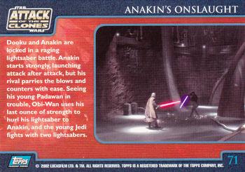 2002 Topps Star Wars: Attack of the Clones (UK) #71 Anakin's Onslaught Back