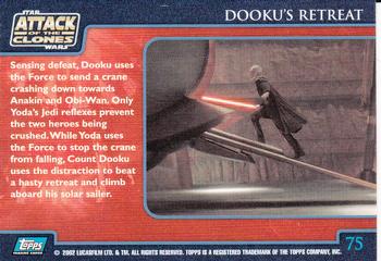 2002 Topps Star Wars: Attack of the Clones (UK) #75 Dooku's Retreat Back