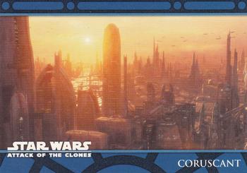 2002 Topps Star Wars: Attack of the Clones (UK) - Planets #P1 Coruscant Front