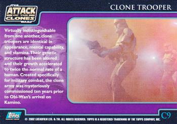 2002 Topps Star Wars: Attack of the Clones (UK) - Characters #C9 Clone Trooper Back