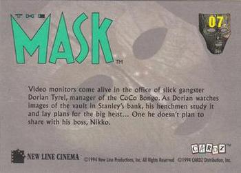 1994 Cardz The Mask #07 Heist Plans Back