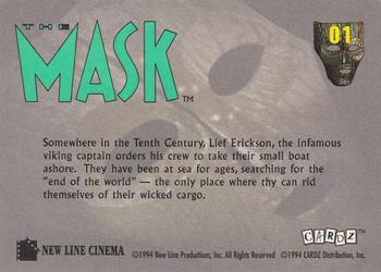1994 Cardz The Mask #01 Land Ho! Back