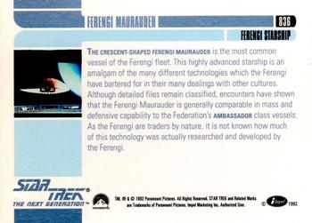 1992 Impel Star Trek: The Next Generation - Holograms #036 Ferengi Marauder Back