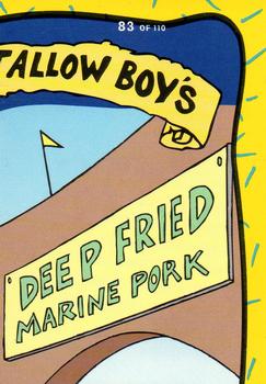 1995 Dynamic Marketing The Ren & Stimpy Show #83 Billy the Beef Tallow Boy's Deep fried Marine Park Back