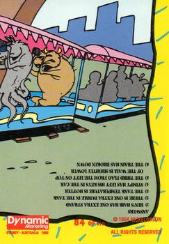 1995 Dynamic Marketing The Ren & Stimpy Show #84 Billy the Beef Tallow Boy's Deep fried Marine Park Back