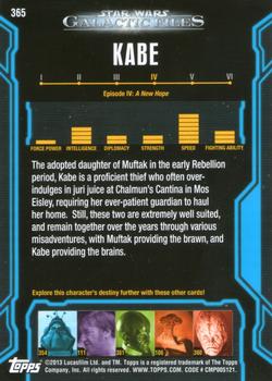 2013 Topps Star Wars: Galactic Files Series 2 #365 Kabe Back