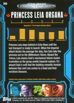 2013 Topps Star Wars: Galactic Files Series 2 #366 Princess Leia Organa Back