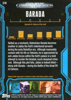 2013 Topps Star Wars: Galactic Files Series 2 #370 Barada Back