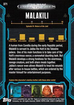 2013 Topps Star Wars: Galactic Files Series 2 #371 Malakili Back