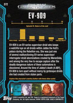 2013 Topps Star Wars: Galactic Files Series 2 #372 EV-9D9 Back