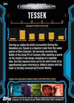2013 Topps Star Wars: Galactic Files Series 2 #374 Tessek Back
