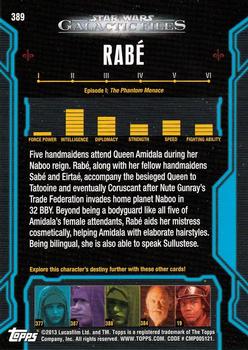 2013 Topps Star Wars: Galactic Files Series 2 #389 Rabé Back