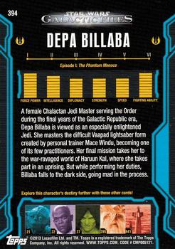 2013 Topps Star Wars: Galactic Files Series 2 #394 Depa Billaba Back