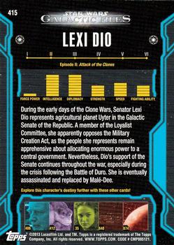 2013 Topps Star Wars: Galactic Files Series 2 #415 Lexi Dio Back