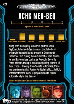 2013 Topps Star Wars: Galactic Files Series 2 #421 Achk Med-Beq Back