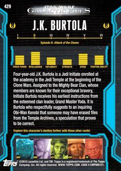 2013 Topps Star Wars: Galactic Files Series 2 #429 J.K. Burtola Back