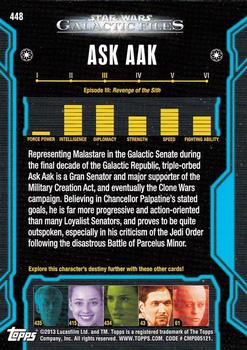 2013 Topps Star Wars: Galactic Files Series 2 #448 Ask Aak Back