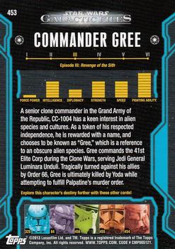 2013 Topps Star Wars: Galactic Files Series 2 #453 Commander Gree Back