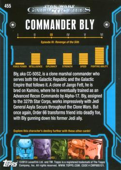 2013 Topps Star Wars: Galactic Files Series 2 #455 Commander Bly Back