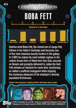 2013 Topps Star Wars: Galactic Files Series 2 #474 Boba Fett Back