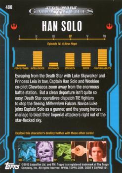 2013 Topps Star Wars: Galactic Files Series 2 #480 Han Solo Back