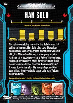 2013 Topps Star Wars: Galactic Files Series 2 #482 Han Solo Back