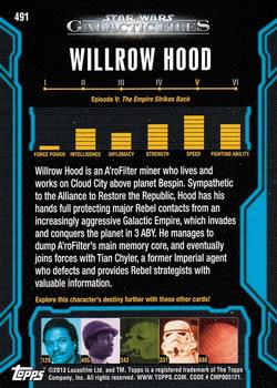 2013 Topps Star Wars: Galactic Files Series 2 #491 Willrow Hood Back