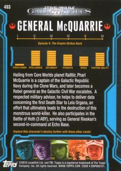 2013 Topps Star Wars: Galactic Files Series 2 #493 General McQuarrie Back