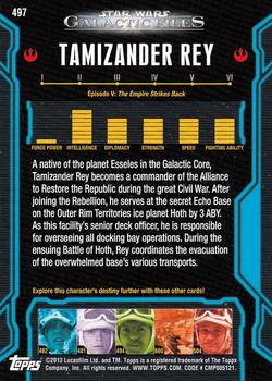 2013 Topps Star Wars: Galactic Files Series 2 #497 Tamizander Rey Back