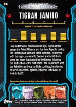 2013 Topps Star Wars: Galactic Files Series 2 #502 Tigran Jamiro Back