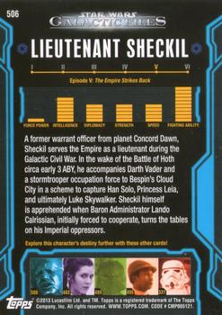 2013 Topps Star Wars: Galactic Files Series 2 #506 Lieutenant Sheckil Back