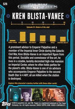 2013 Topps Star Wars: Galactic Files Series 2 #526 Kren Blista-Vanee Back