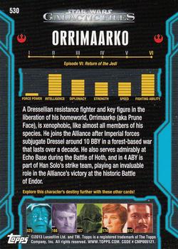 2013 Topps Star Wars: Galactic Files Series 2 #530 Orrimaarko Back